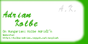 adrian kolbe business card